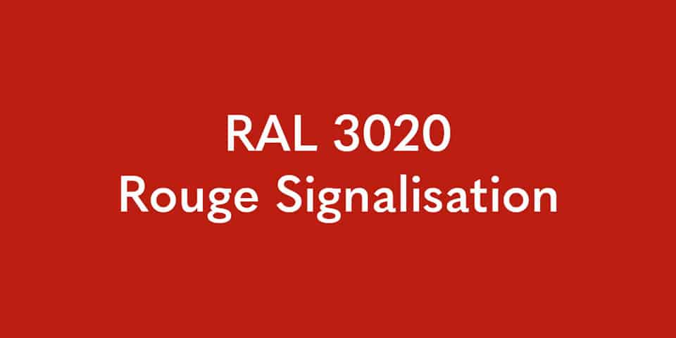 RAL 3020 Rouge Signalisation pour mâts Structure K, rail technique Palino et tête de finition Fino